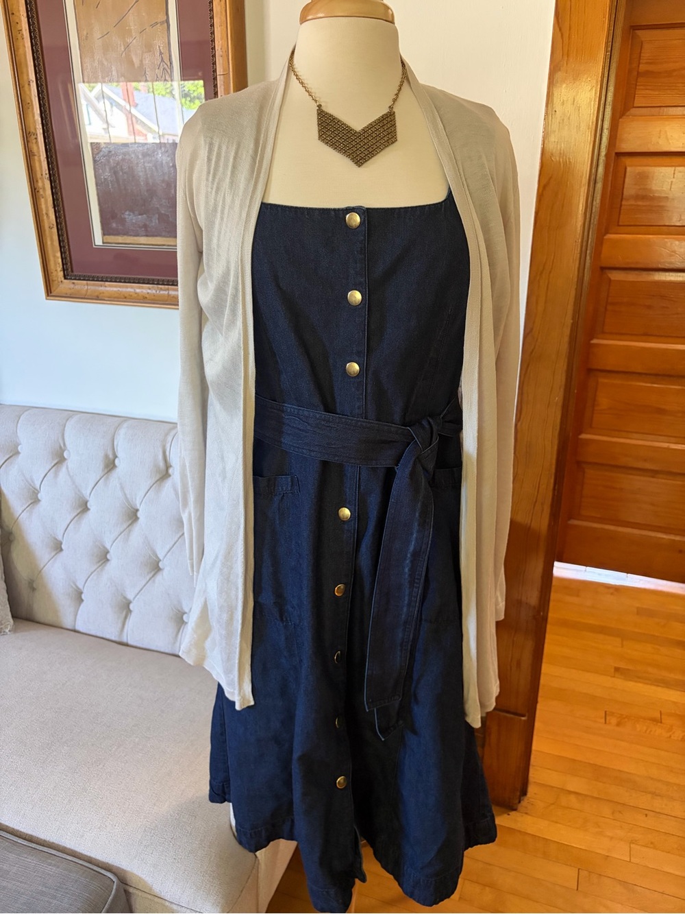 Nine West Dark Blue Denim Dress